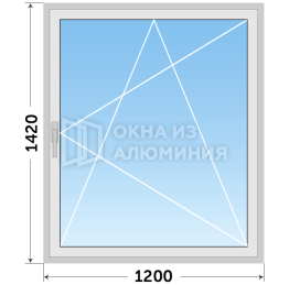 Готовое алюминиевое окно квартирное AL-316